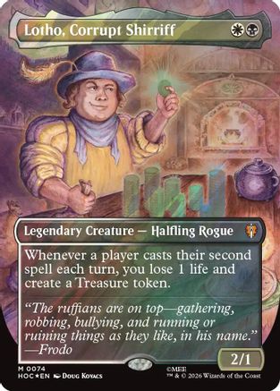 Lotho, Corrupt Shirriff (Borderless) (Surge Foil) (HOC-074) - The Hobbit: Eternal-Legal Foil | Grognard Games