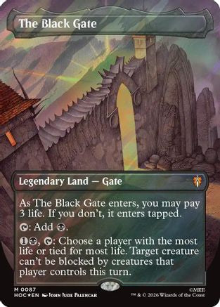 The Black Gate (Borderless) (Surge Foil) (HOC-087) - The Hobbit: Eternal-Legal Foil | Grognard Games
