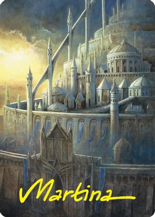 Minas Tirith Art Card (Gold-Stamped Signature) (ASHOB-038) - Art Series: The Hobbit | Grognard Games