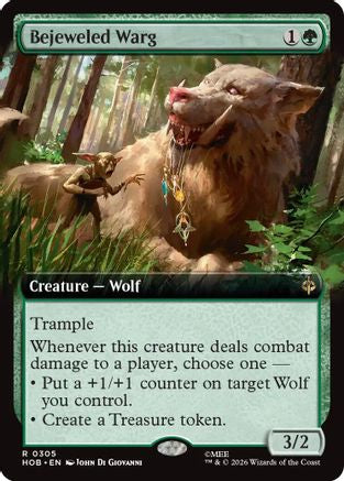 Bejeweled Warg (Extended Art) (HOB-305) - The Hobbit Foil | Grognard Games
