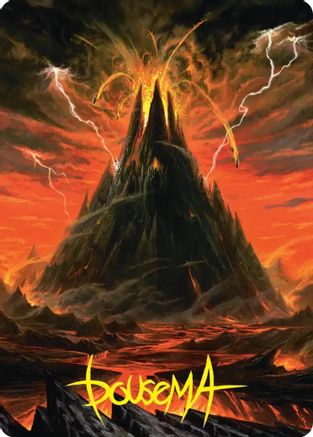 Mount Doom Art Card (Gold-Stamped Signature) (ASHOB-039) - Art Series: The Hobbit | Grognard Games