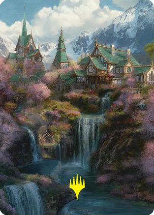 Rivendell Art Card (Gold-Stamped) (ASHOB-040) - Art Series: The Hobbit | Grognard Games