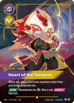 Kennen - Heart of the Tempest (Signature) (197*/166) - Vendetta Foil | Grognard Games