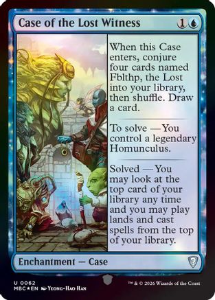 Case of the Lost Witness (-062) - Mystery Booster Commander Edition Foil | Grognard Games