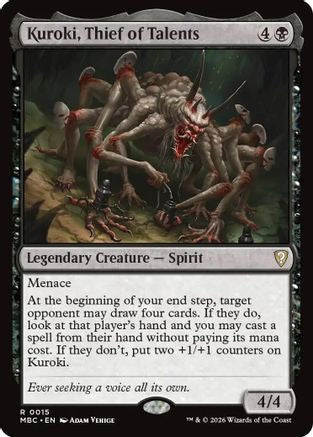 Kuroki, Thief of Talents (-015) - Mystery Booster Commander Edition | Grognard Games