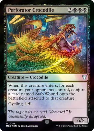Perforator Crocodile (-066) - Mystery Booster Commander Edition Foil | Grognard Games