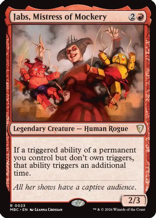 Jabs, Mistress of Mockery (-023) - Mystery Booster Commander Edition Foil | Grognard Games