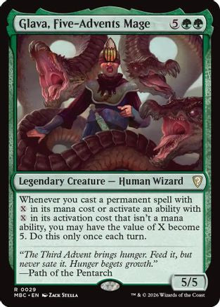 Glava, Five-Advents Mage (-029) - Mystery Booster Commander Edition Foil | Grognard Games