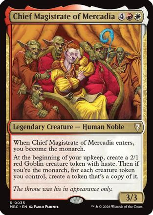 Chief Magistrate of Mercadia (-035) - Mystery Booster Commander Edition | Grognard Games