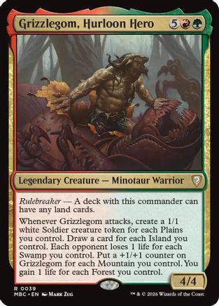 Grizzlegom, Hurloon Hero (-039) - Mystery Booster Commander Edition | Grognard Games