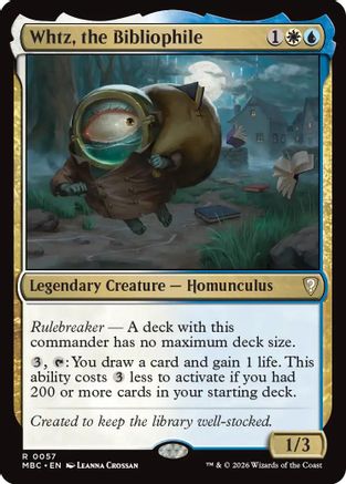 Whtz, the Bibliophile (-057) - Mystery Booster Commander Edition | Grognard Games