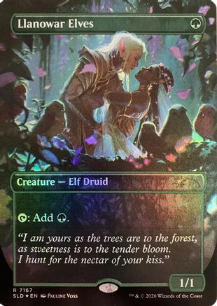 Llanowar Elves (7167) (SLD-7167) - Secret Lair Drop Series Foil | Grognard Games