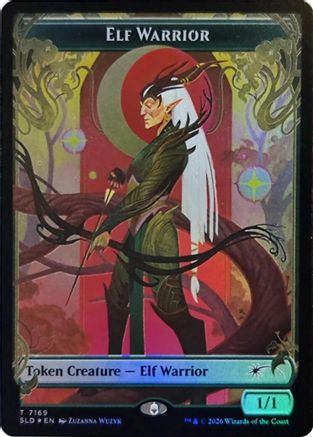 Elf Warrior Token (7169) (SLD-7169) - Secret Lair Drop Series Foil | Grognard Games