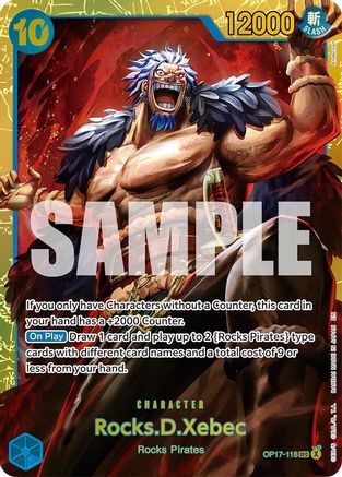 Rocks.D.Xebec (OP17-118) - The World's Strongest Warriors Foil | Grognard Games