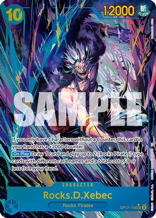 Rocks.D.Xebec (Alternate Art) (OP17-118) - The World's Strongest Warriors Foil | Grognard Games