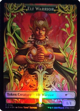 Elf Warrior Token (7170) (SLD-7170) - Secret Lair Drop Series Foil | Grognard Games