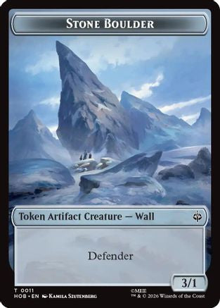 Stone Boulder // Bear Double-Sided Token (HOB-11 // 7) - The Hobbit Foil | Grognard Games