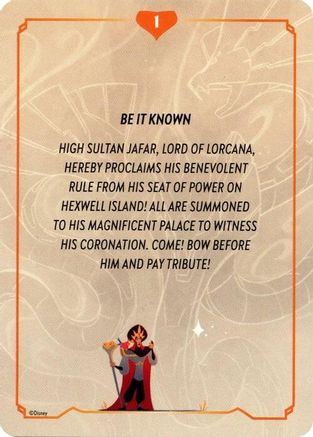 Reign of Jafar Lore Card (1 of 19)  - Reign of Jafar | Grognard Games