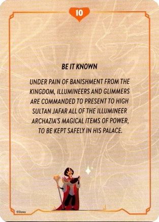 Reign of Jafar Lore Card (10 of 19)  - Reign of Jafar | Grognard Games