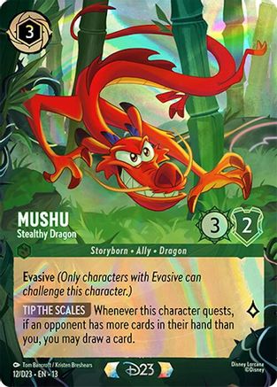 Mushu - Stealthy Dragon (12) - D23 Promos Holofoil | Grognard Games