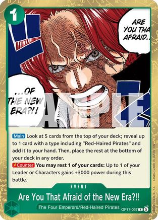 Are You That Afraid of the New Era?! (OP17-037) - The World's Strongest Warriors Foil | Grognard Games