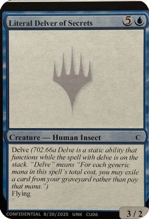 Literal Delver of Secrets (UNK-) - Un-Known Event Playtest Cards | Grognard Games