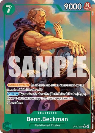Benn.Beckman (Alternate Art) (OP17-027) - The World's Strongest Warriors Foil | Grognard Games