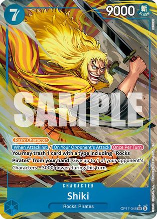 Shiki (048) (Alternate Art) (OP17-048) - The World's Strongest Warriors Foil | Grognard Games