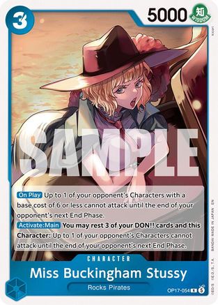 Miss Buckingham Stussy (OP17-054) - The World's Strongest Warriors Foil | Grognard Games