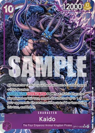 Kaido (063) (Alternate Art) (OP17-063) - The World's Strongest Warriors Foil | Grognard Games