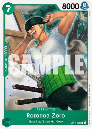 Roronoa Zoro (035) (OP17-035) - The World's Strongest Warriors | Grognard Games