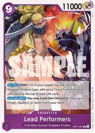 Lead Performers (OP17-061) - The World's Strongest Warriors Foil | Grognard Games