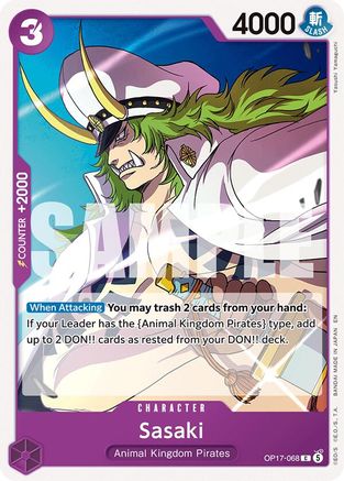 Sasaki (OP17-068) - The World's Strongest Warriors | Grognard Games