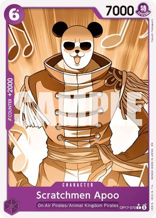 Scratchmen Apoo (Pandaman Art) (OP17-070) - The World's Strongest Warriors Foil | Grognard Games
