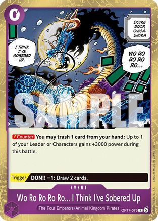 Wo Ro Ro Ro Ro... I Think I've Sobered Up (OP17-076) - The World's Strongest Warriors Foil | Grognard Games