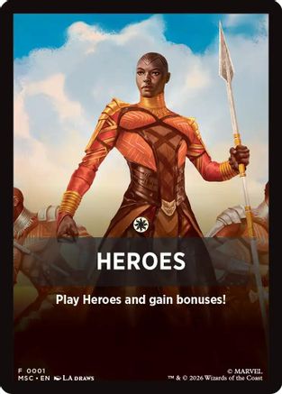 Heroes Theme Card (MSC-001) - Commander: Marvel Super Heroes | Grognard Games