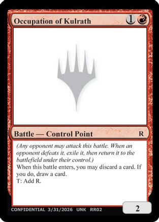 Occupation of Kulrath (UNK-) - Un-Known Event Playtest Cards | Grognard Games