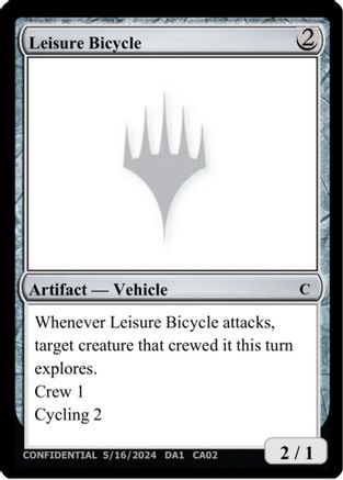 Leisure Bicycle (UNK-) - Un-Known Event Playtest Cards | Grognard Games