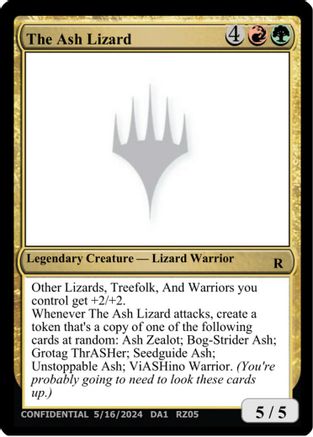 The Ash Lizard (UNK-) - Un-Known Event Playtest Cards | Grognard Games