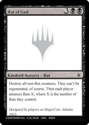 Rat of God (UNK-) - Un-Known Event Playtest Cards | Grognard Games