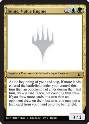 Simic Value Engine (UNK-) - Un-Known Event Playtest Cards | Grognard Games