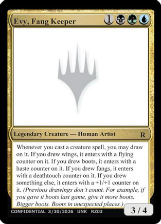 Evy, Fang Keeper (UNK-) - Un-Known Event Playtest Cards | Grognard Games