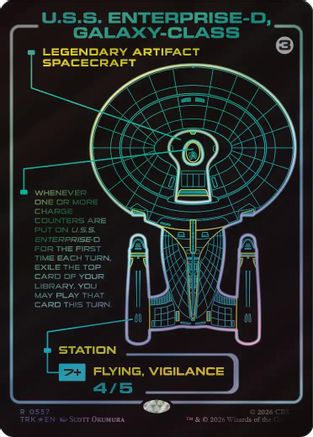 U.S.S. Enterprise-D, Galaxy-Class (Surge Foil) (TRK-557) - Star Trek Foil | Grognard Games