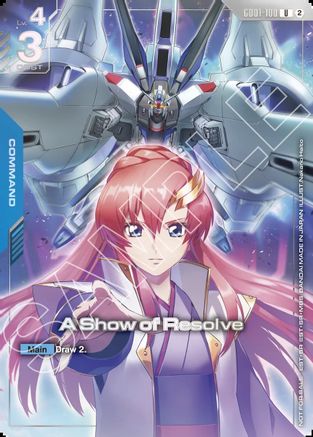 A Show of Resolve (1st Anniversary Event) - Gundam Promotional Cards (GD01-100) Holofoil | Grognard Games