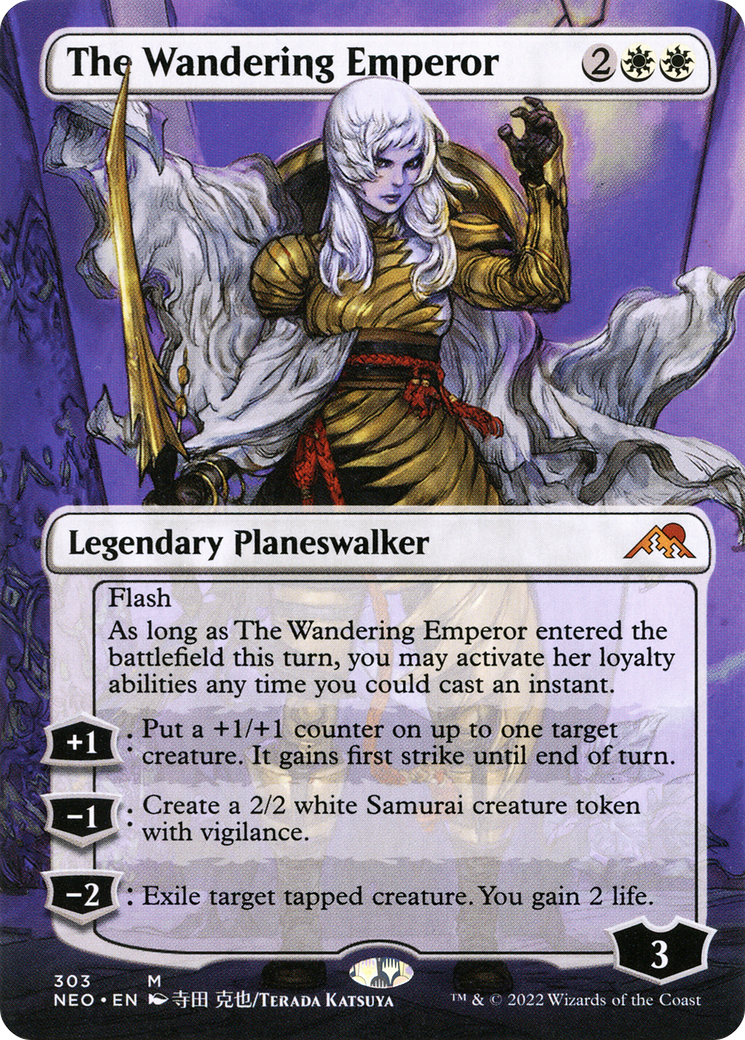 The Wandering Emperor (Borderless) [Kamigawa: Neon Dynasty] | Grognard Games