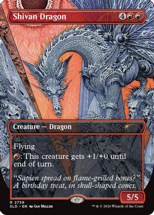 Shivan Dragon (2759) (SLD-2759) - Secret Lair Drop Series Foil | Grognard Games