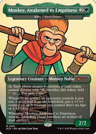 Monkey, Awakened to Emptiness - Kibo, Uktabi Prince (SLD-2401) - Secret Lair Drop Series | Grognard Games