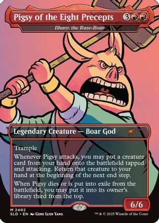 Pigsy of the Eight Precepts - Ilharg, the Raze-Boar (SLD-2402) - Secret Lair Drop Series Foil | Grognard Games