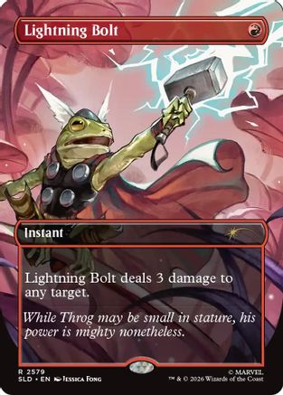 Lightning Bolt (2579) (SLD-2579) - Secret Lair Drop Series Foil | Grognard Games