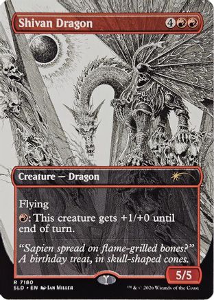 Shivan Dragon (7180) (SLD-7180) - Secret Lair Drop Series Foil | Grognard Games